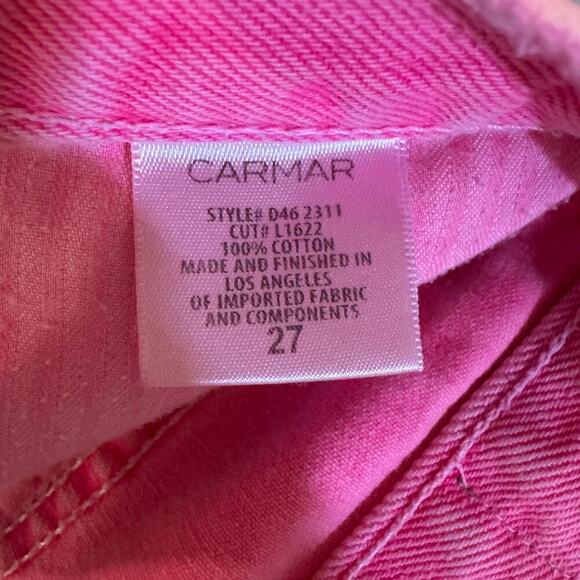 Carmar LA Beatrice Neon Pink Zip Front Skirt - Size 27 - Picture 8 of 9